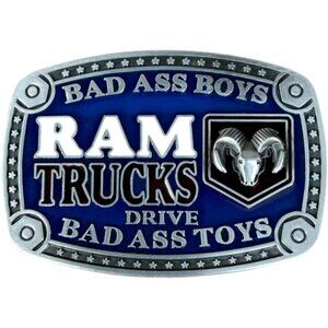 🆕Brown Ram Trucks Wild Animal Western Native American Motorcyclist Belt Buckle